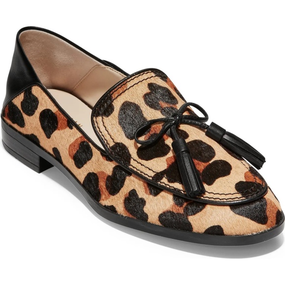 Cole Haan Shoes - Cole Haan pinch tassel leopard loafer flat mules